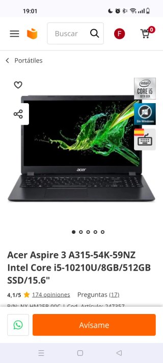 Acer Aspire 3 i5-10210U 8GB RAM