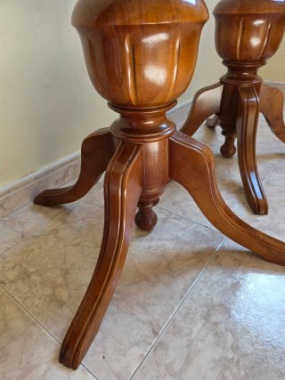 2 Pedestales Madera Maciza Mesa 72cm
