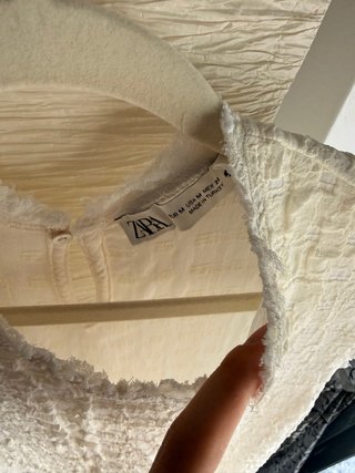 Vestido Zara blanco roto Midi