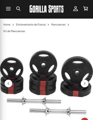 Set Mancuernas 30Kg Gorilla Sports