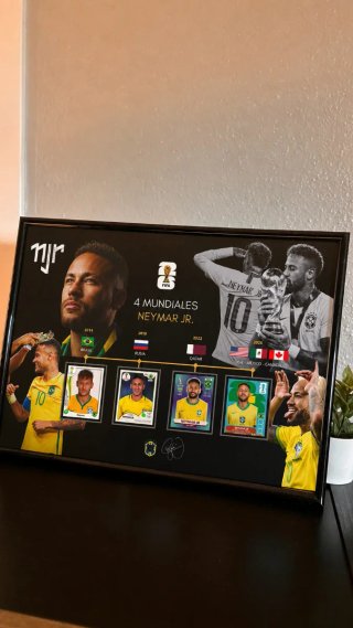 Cuadro Neymar Jr. 4 Mundiales FIFA