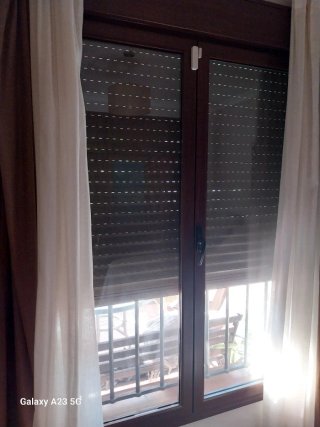Ventanas aluminio color nogal