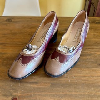 Zapatos Oxford Piel Vintage Bicolor Talla 39