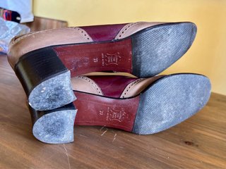 Zapatos Oxford Piel Vintage Bicolor Talla 39