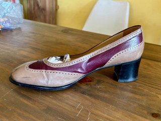 Zapatos Oxford Piel Vintage Bicolor Talla 39