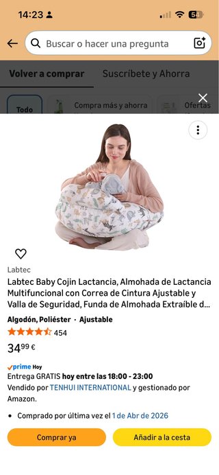 Cojín de lactancia alto y ergonómico
