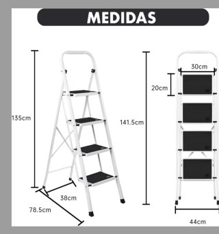Escalera plegable 4 peldaños