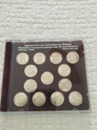 Lote 26 Monedas Plata de Ley Málaga 75 Aniversario