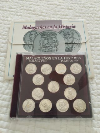 Lote 26 Monedas Plata de Ley Málaga 75 Aniversario