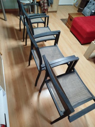 4 Sedie metalliche da esterno