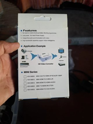 Conversor HDMI a AV RCA Full HD 1080p