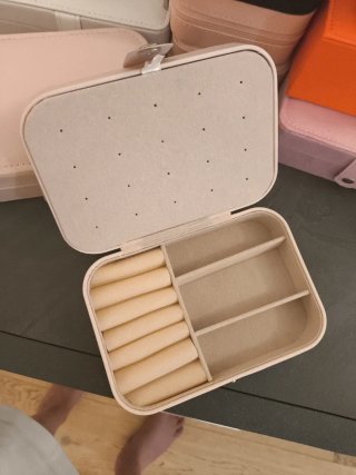 Portagioie da viaggio beige e rosa