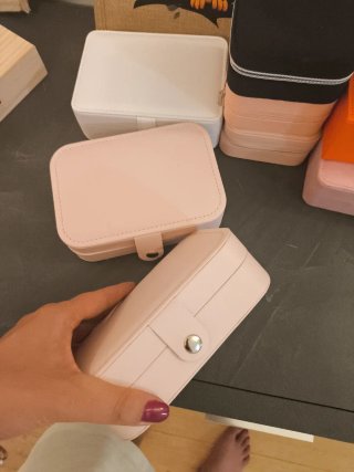 Portagioie da viaggio beige e rosa