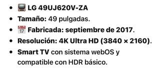 TV LG 49 4K UHD