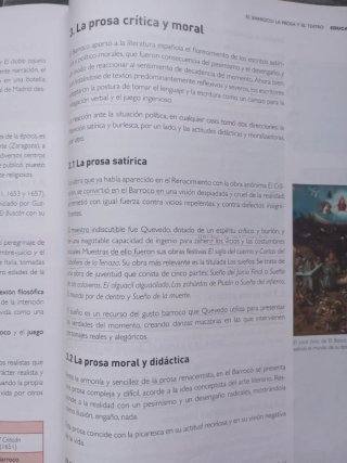 Lengua castellana y literatura 1, Bachillerato