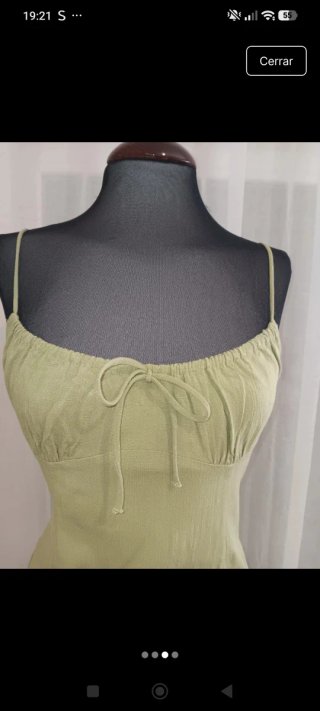 Vestido verde midi Zara