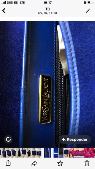 Bolso Yves Saint Laurent azul