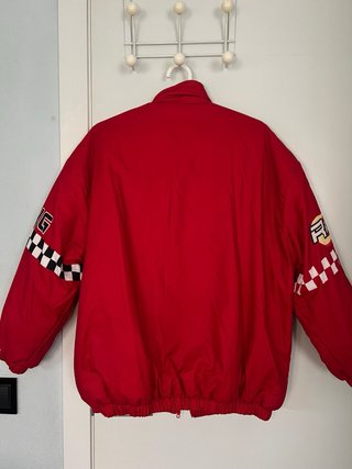 Chaqueta acolchada racing roja