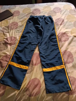 Pantalón Adidas azul y amarillo