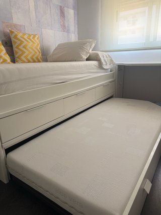Cama nido juvenil blanca 2 camas Cama 2mt x 1 mt