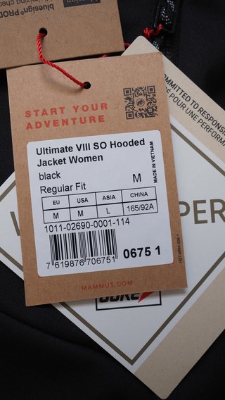 Chaqueta Softshell Mammut Mujer Talla M Negra