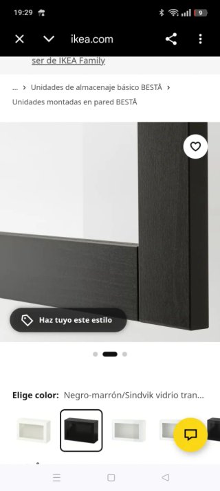 Vitrina pared Besta IKEA
