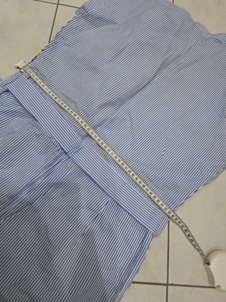 Mono Zara righe blu e bianco floreale
