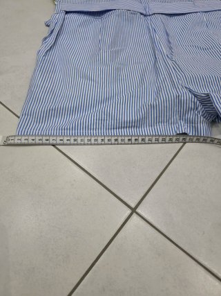 Mono Zara righe blu e bianco floreale
