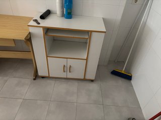 Mesa auxiliar cocina blanca 40x84x84cm