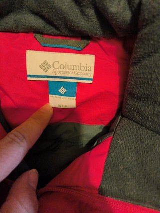 Chaquetón niño Columbia rojo y negro