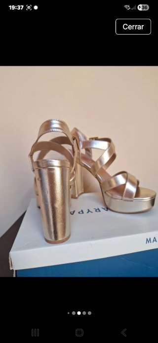 Sandalias doradas Marypaz