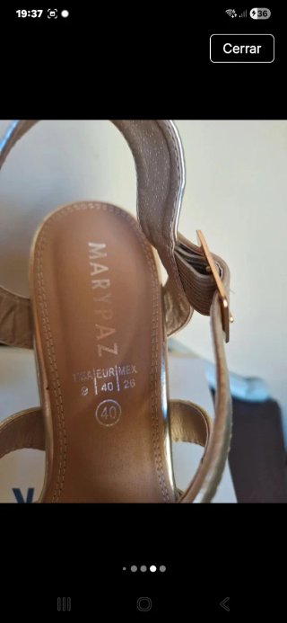 Sandalias doradas Marypaz