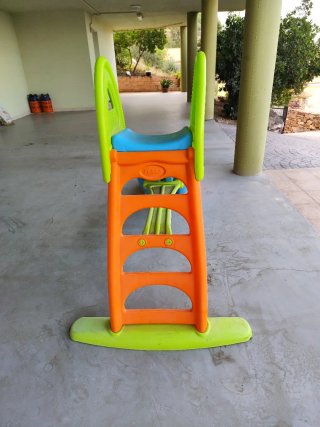 Tobogán infantil Feber azul y naranja