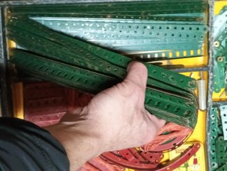 Meccano antiguo caja de madera
