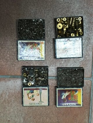 Meccano antiguo caja de madera