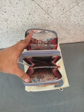 Bolsa Sweet Candy azul e castanho