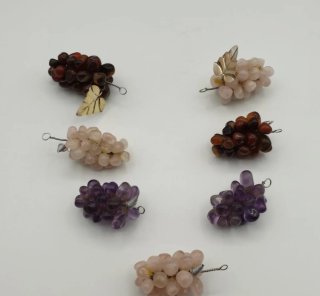 7 Grappoli Uva Pietre Dure Quarzo