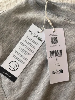 Camiseta Lacoste manga larga gris