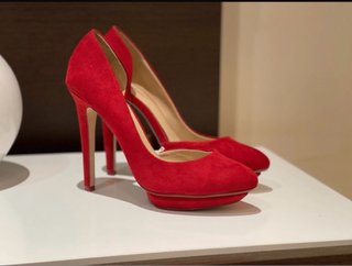 Tacones rojos plataforma talla 39