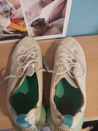 Reebok Botines Blancos y Turquesa Casi Nuevos