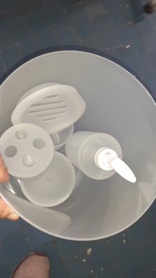 Set Accesorios Baño Plástico Blanco
