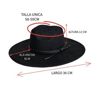 Sombrero Fedora Negro Ala Ancha Unisex con Pluma