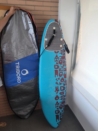 Tabla Surf Tribord 5'9(175cm) + Funda + Accesorios