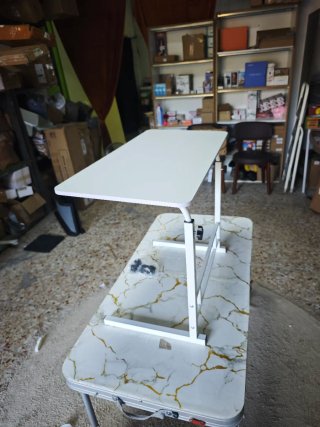 Mesa Auxiliar Ajustable con Ruedas 80x40