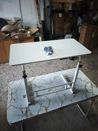 Mesa Auxiliar Ajustable con Ruedas 80x40