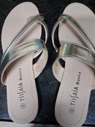 Sandalias Tissaia doradas planas mujer talla 40