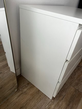 Cómoda Malm 3 cajones blanca