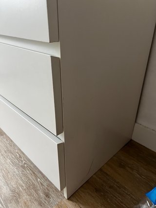 Cómoda Malm 3 cajones blanca