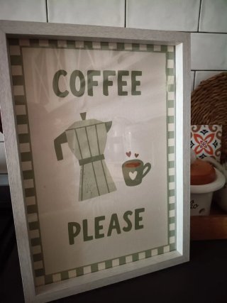Quadretto Coffee Please con Moka