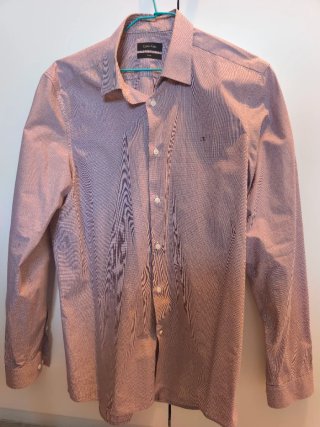 Camisa Calvin Klein Roja y Blanca